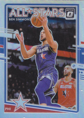 NBA球星卡帕尼尼2021Optic全明星银折特卡#6本西蒙斯