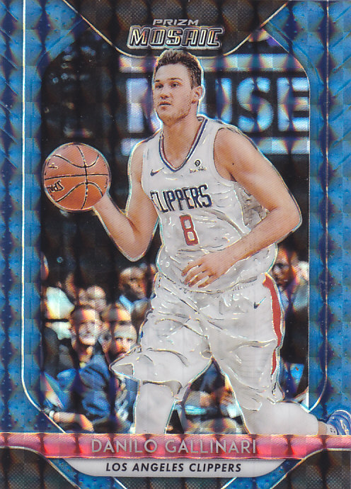 NBA球星卡panini1819Prizm蓝折Mosaic#16达尼罗-加里纳利