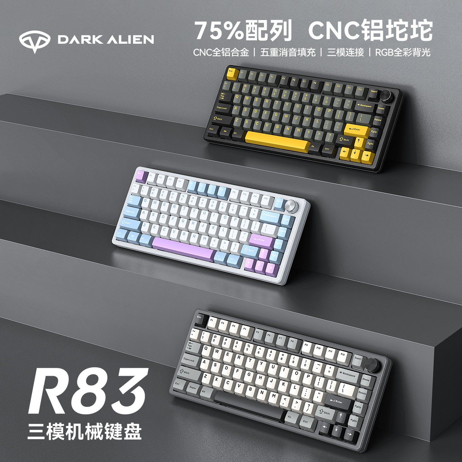 无线蓝牙三模GASKEGT机械键盘