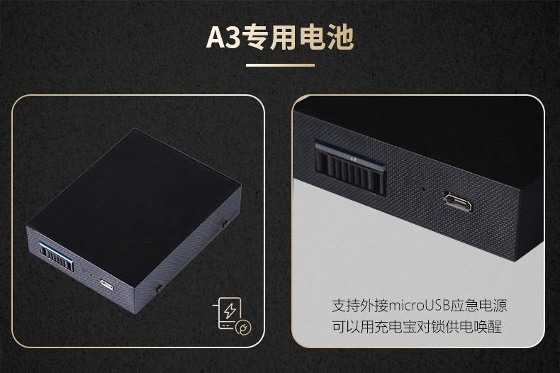 Udis友迪斯人脸识别锁  A3/A4/A6/U6专用电池