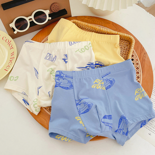 抗菌透气中大童男孩平角裤 a类冰丝纯棉档短裤 不夹pp 夏季 儿童内裤