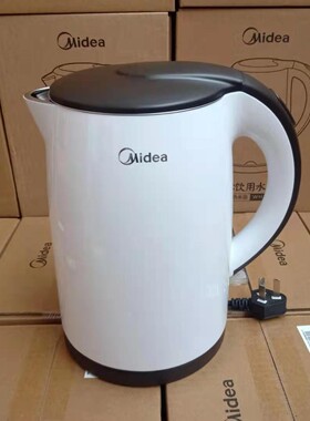 Midea/美的 MK-TM1502b电热水壶家用防烫自动断电304不锈钢烧水。