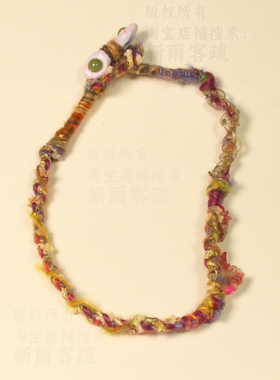 原创设计师首饰品牌y2k亚文化可爱少女风民族风项链编织绿色手工