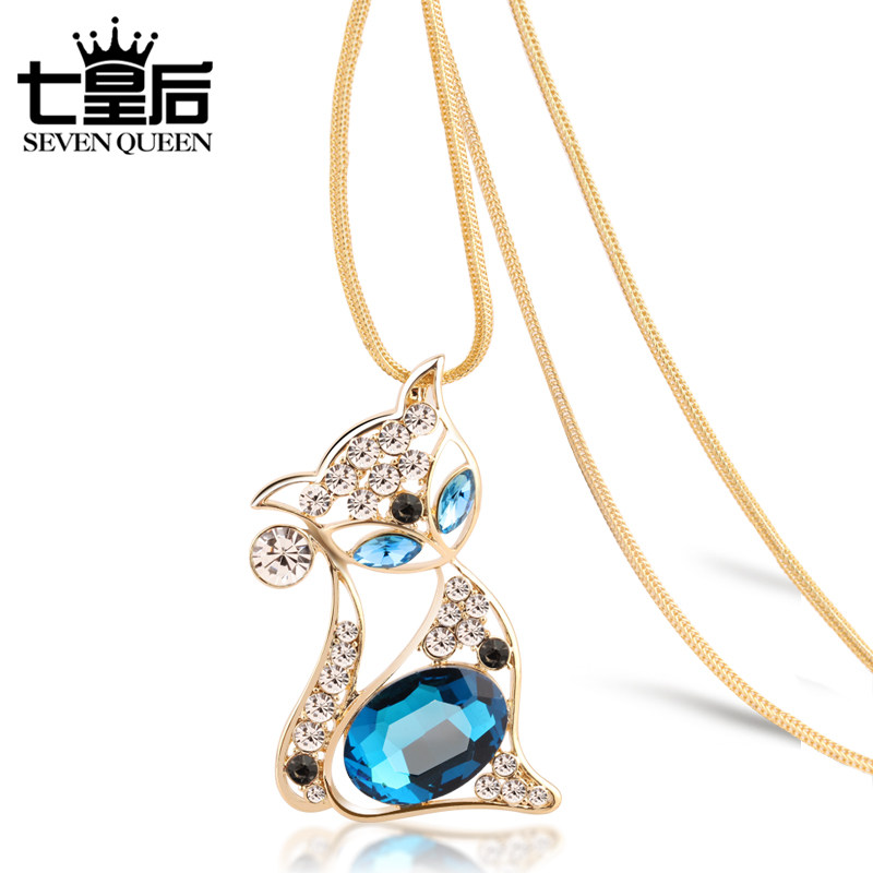 Fox crystal sweater chain have more cash than can be accounted for Autumn and winter Pendant 2020 new pattern fashion Necklace Accessories the republic of korea Versatilein the Accessories/Fashion Jewelry, Necklace  category - from Buy2taobao.com to provide professional Taobao agent buy service