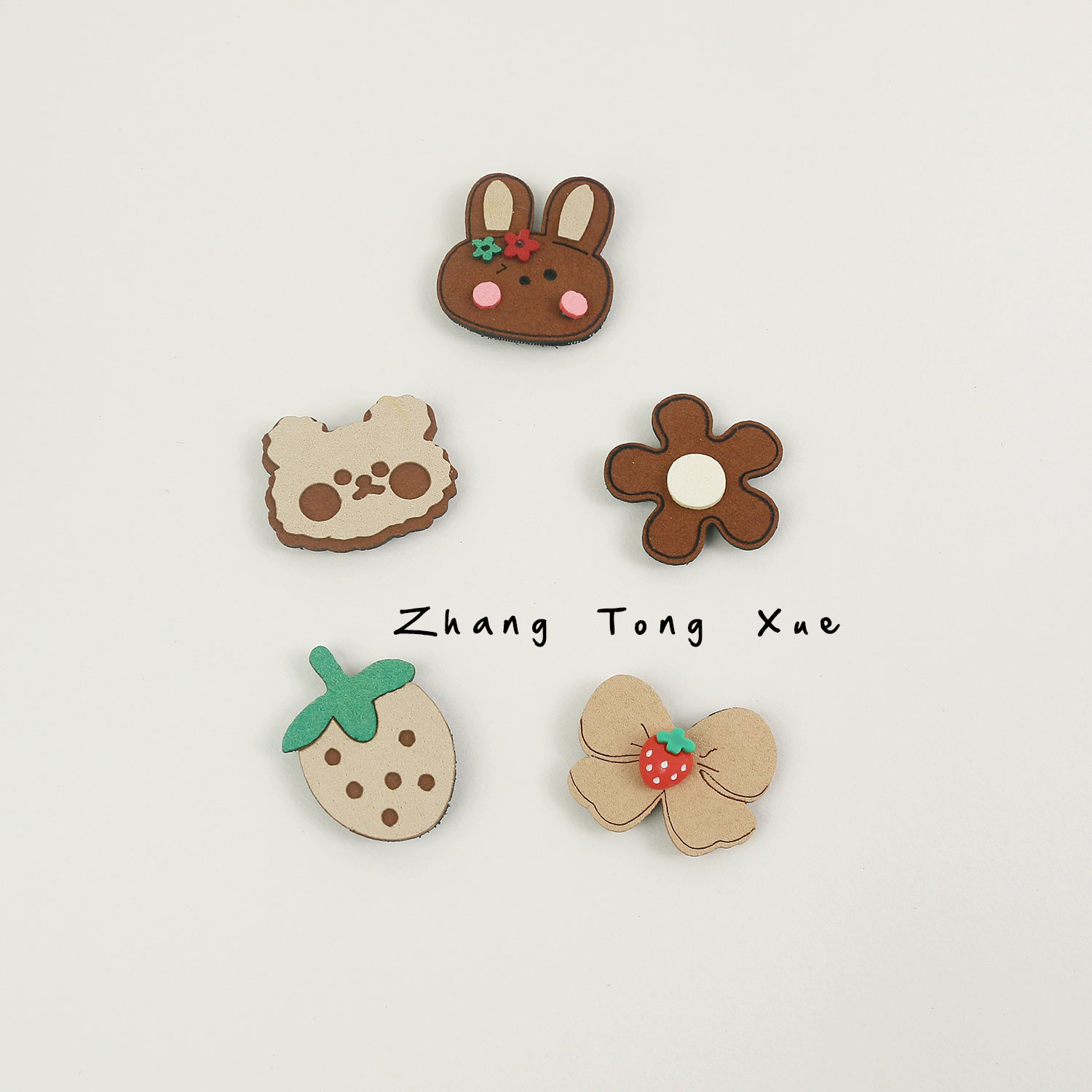 婴儿卡通碎发贴女宝宝可爱小熊发贴儿童魔术贴女童魔法贴头饰发饰