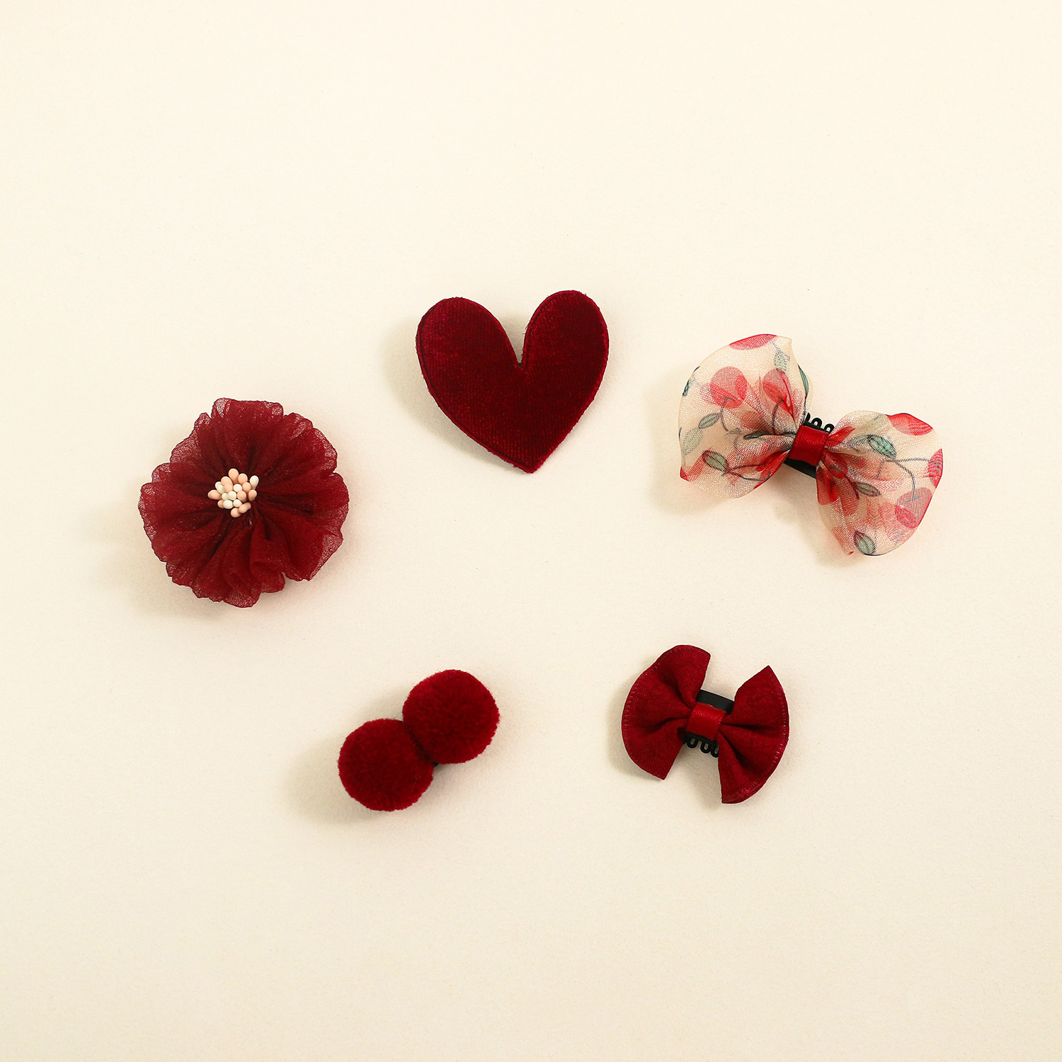 婴儿全包布发夹小号汗毛夹可爱宝宝不伤发发卡公主胎毛夹儿童头饰