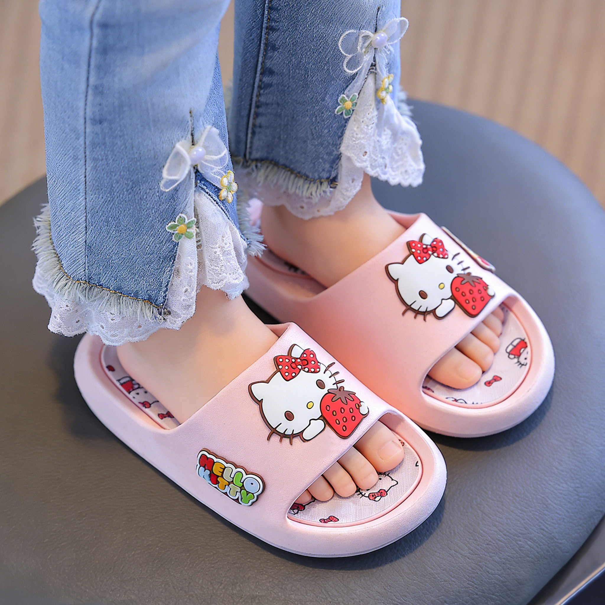 Hellokitty儿童拖鞋女童夏季室内家居防滑女孩女宝宝凯蒂猫凉拖鞋
