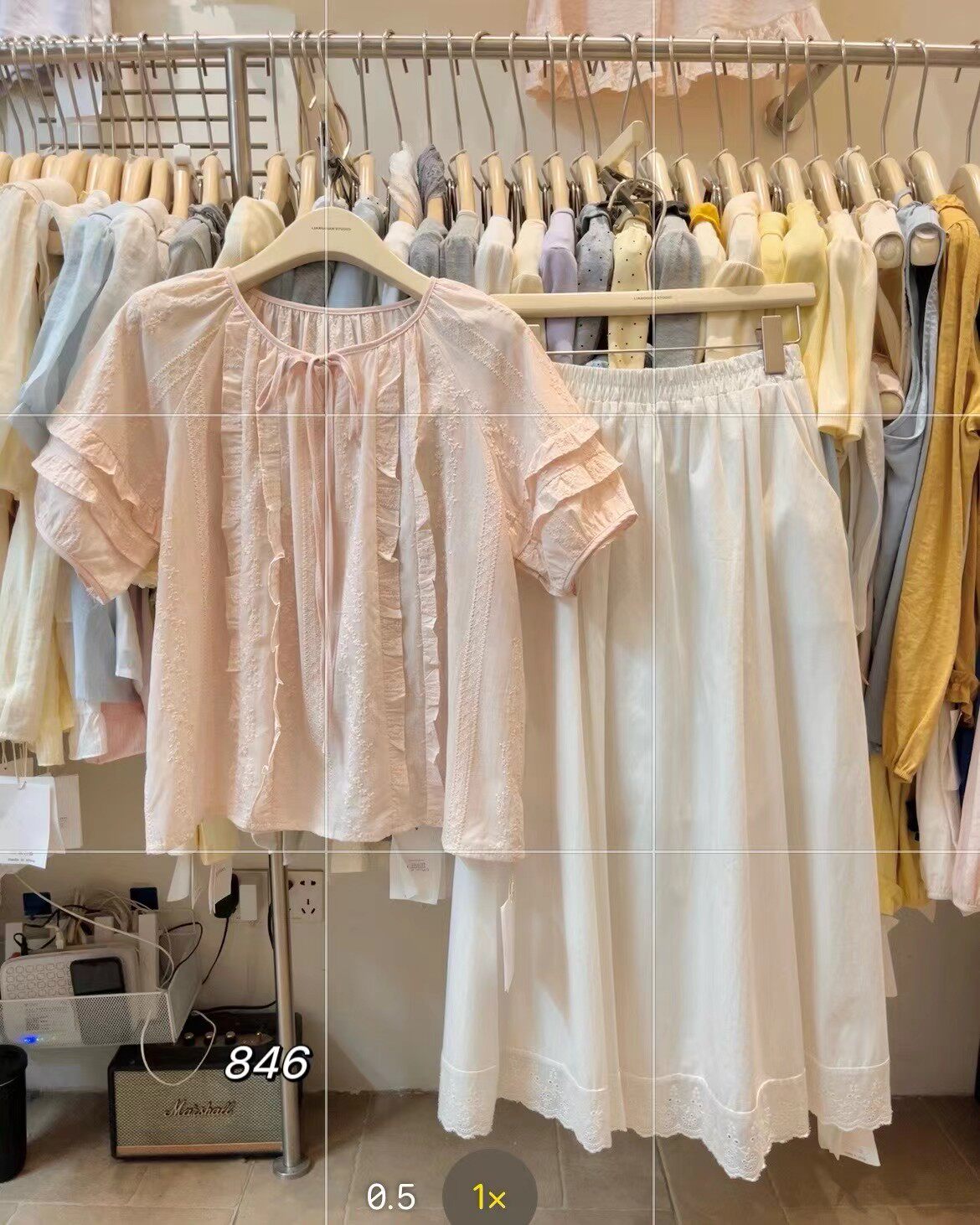 潮织2026夏季新款韩版甜美木耳边系带圆领短袖衬衫女百搭小衫上衣