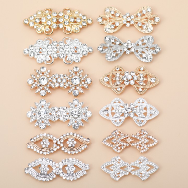 卡扣子母扣衣服装饰配件扣貂皮扣水貂皮草扣子水钻扣服装配饰辅料