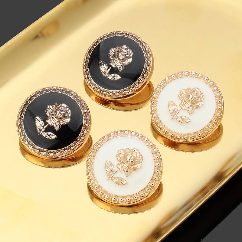 高档小香风钮扣金属覆古扣子大衣开 衫毛衣羊绒西服精致扣高端时