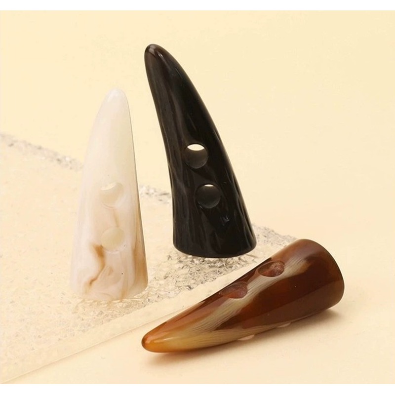 树脂牛角扣女装大衣皮草纽扣扣子冬装风衣钮扣时尚花纹外套扣毛衣