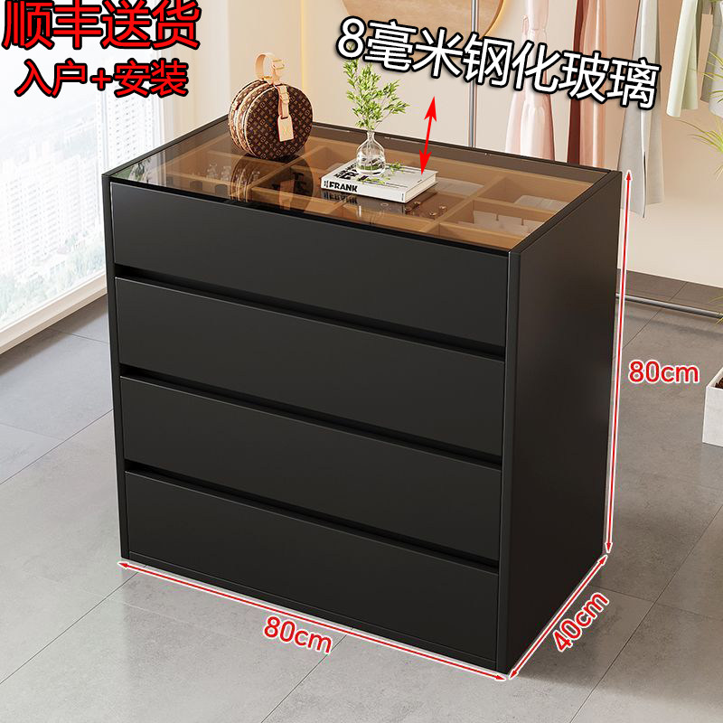 服装店中岛台钢化玻璃展示柜珠宝首饰中岛流水展示台小型店铺多层