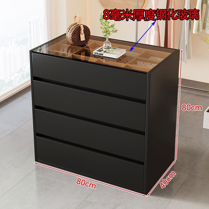 服装店中岛台钢化玻璃展示柜珠宝首饰中岛流水展示台小型店铺多层