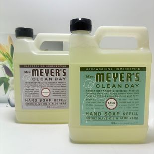 现货美国Mrs. Meyers梅耶太太洗手液罗勒薰衣草植物精油抑菌祛味