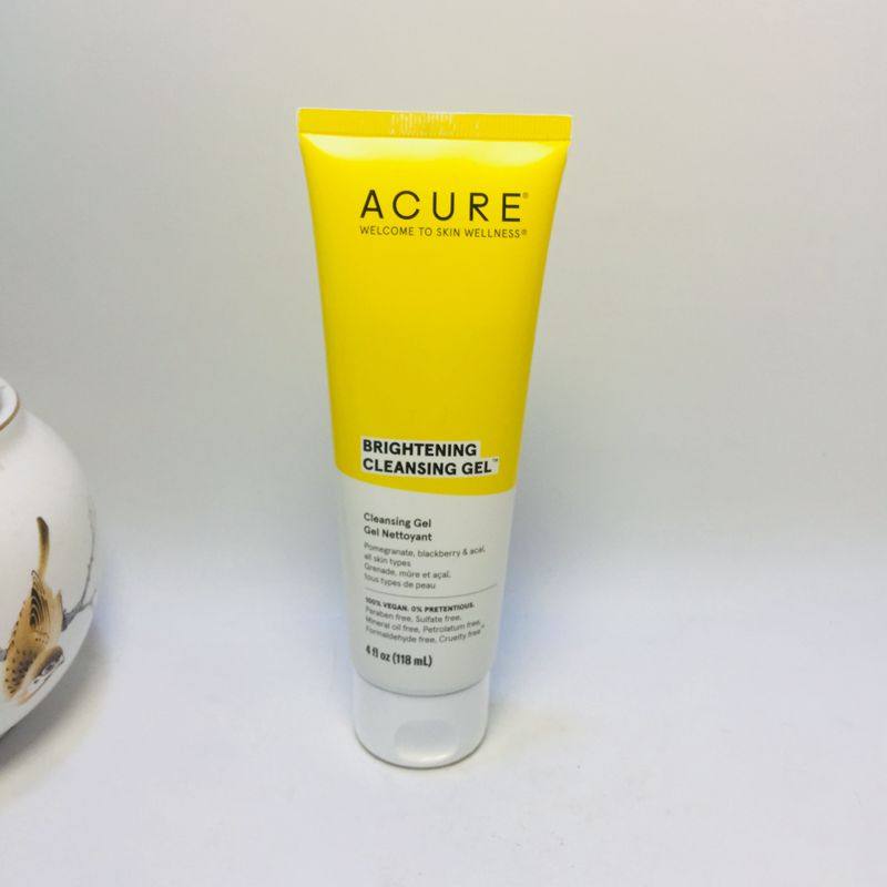 现货美国acure天然黑莓石榴巴西莓精华亮肤保湿控油洁面凝胶舒缓