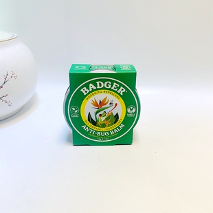 现货美国Badger贝吉獾防蚊虫膏香茅迷迭香驱蚊止痒消红不含避蚊胺