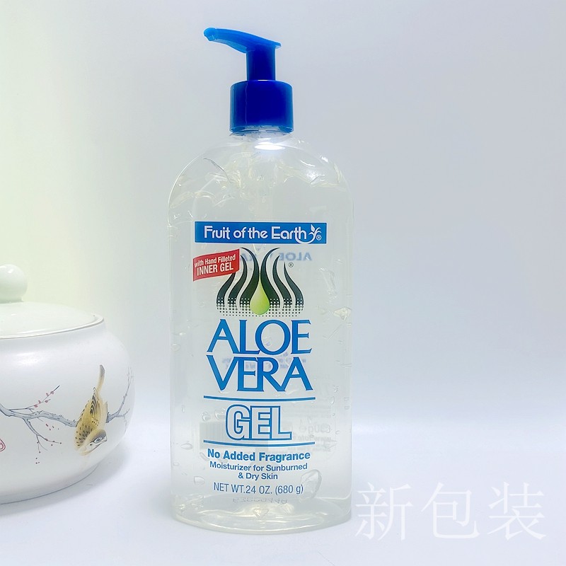 现货美国Fruit of the Earth天然芦荟胶保湿补水晒后修复止痒680