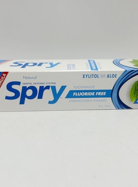 现货美国Xlear, Spry清凉薄荷牙膏防蛀预防牙菌斑牙垢抑菌清口气