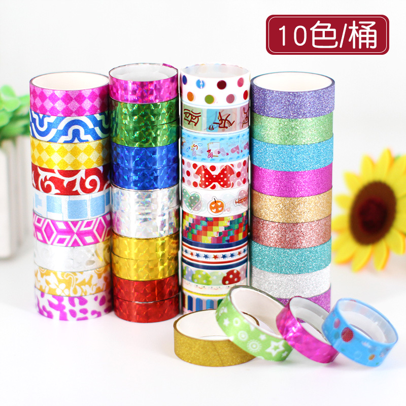 金葱彩色胶带闪亮贴纸幼儿园