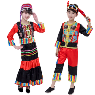 中国风儿童少数民族表演服小学生男女56个民族布依族舞蹈演出服装