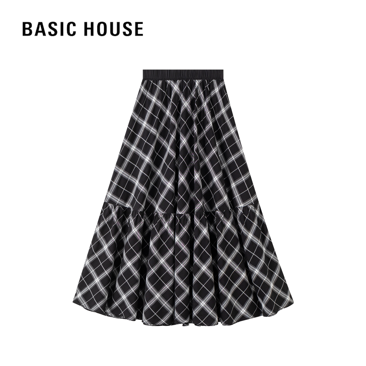 百家好夏季新款高腰轻熟风半身裙