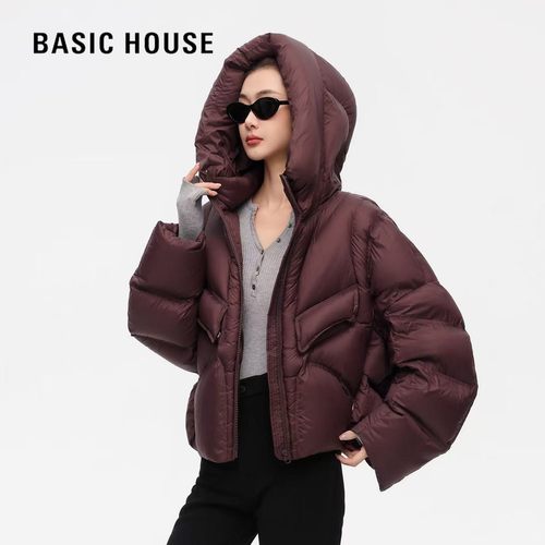 百家好松弛感泡芙连帽羽绒服