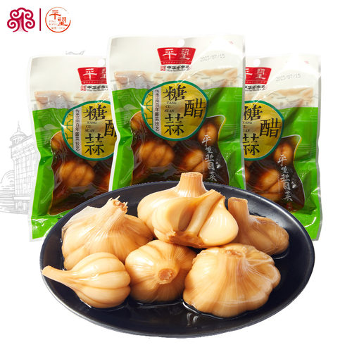 平望莺脰湖糖醋大蒜配粥