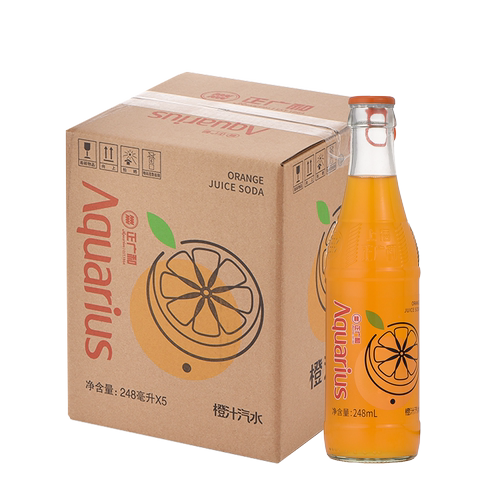 正广和橙汁汽水248ml*5玻璃瓶装复古款老上海特色童年饮料碳酸
