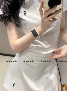 MEI ZI 美姿-减龄刺绣上衣POLO衫+裙裤防走光半身裙套装26180