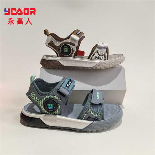 永高人露趾沙滩凉鞋简约百搭防滑