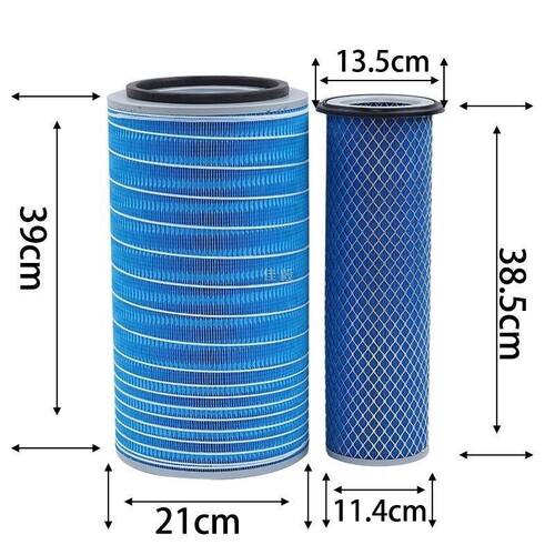 K2139空滤配道依茨30装载机发电机组收割机龙工临工成工空气滤芯