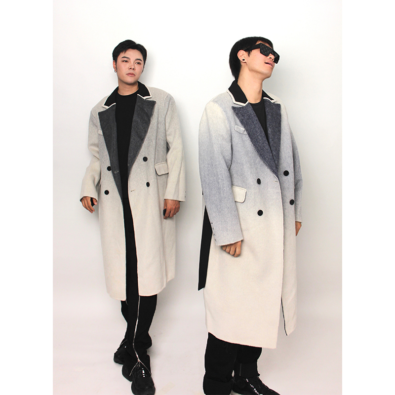 80%羊毛10%羊驼双面呢长款大衣