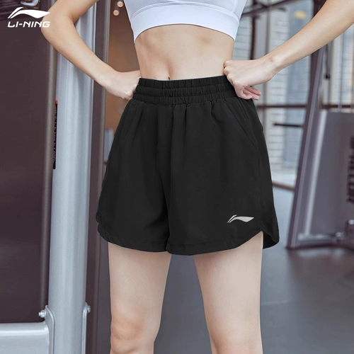 Li Ning, быстросохнущие шорты, тонкие шелковые дышащие штаны для спортзала, для бега