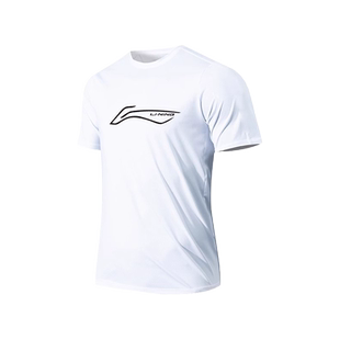 李宁速干短袖男t恤运动短袖男款速干衣夏季冰丝男士跑步运动上衣