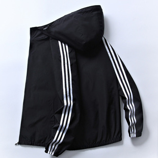 宽松男装 外套运动休闲百搭连帽夹克上衣薄款 上衣服褂子 男士 春秋季