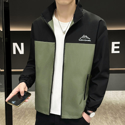 春秋男士外套潮流韩版立领夹克男