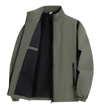 春秋男士外套休闲时候立领夹克男