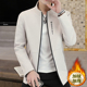 外套韩版 修身 秋冬季 加绒加厚男士 立领夹克男潮流上衣保暖男装 褂子