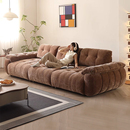 雪尼尔绒中古风功能可调节移动靠背全拆洗布艺云漫沙发客厅直排