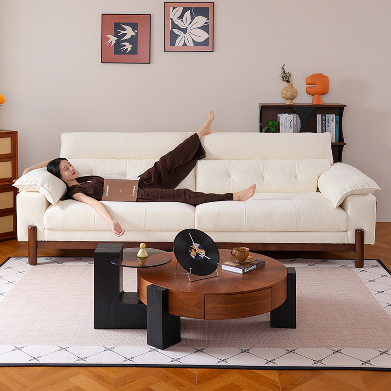 拉芙菲/LFF原木风布艺沙发