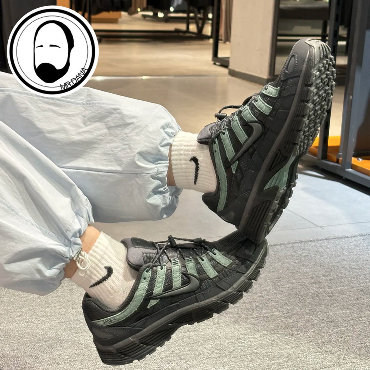 Nike耐克男鞋P-6000运动休闲鞋黑蓝色复古跑步老爹鞋IM5997-060