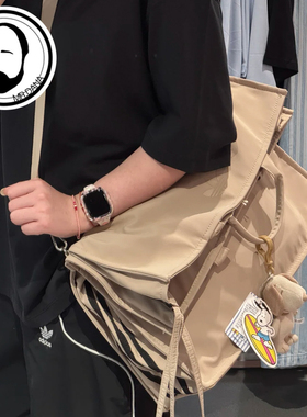 Adidas三叶草情侣二合一休闲斜挎拎包邮差包托特包KW9638 KW9639