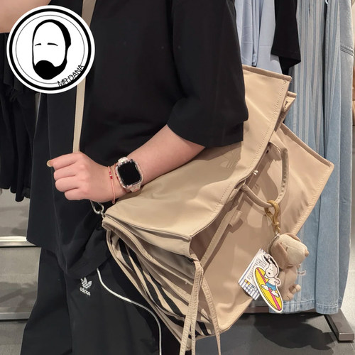 Adidas三叶草情侣二合一休闲斜挎拎包邮差包托特包KW9638 KW9639