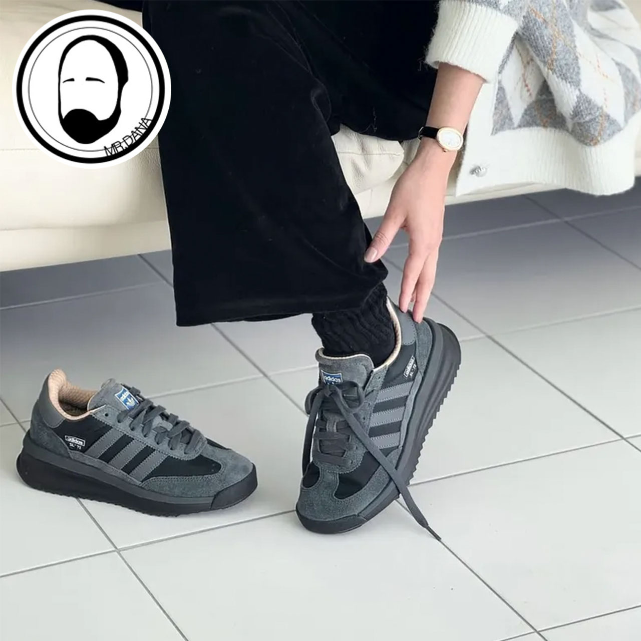 Adidas阿迪达斯男女款SL 72黑色舒适缓震休闲鞋运动跑步鞋IH5569