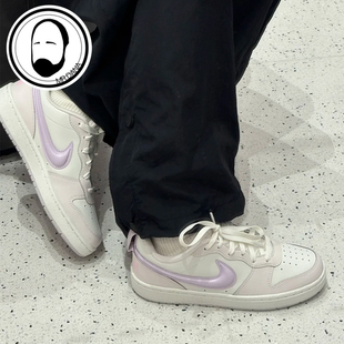 151 IQ9796 Nike耐克女子26年新款 COURT立体白紫色大勾休闲板鞋