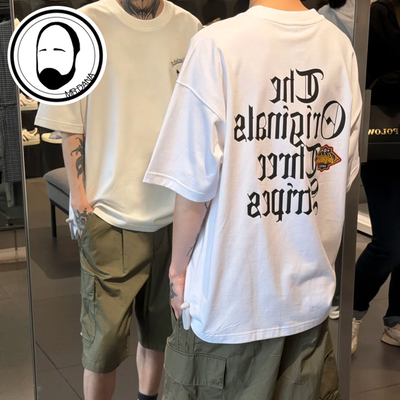 Adidas阿迪达斯三叶草短袖T恤男宽松休闲针织半袖KT3041 KT3042