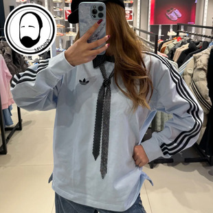 Adidas 三叶草男子何与同款T恤运动宽松长袖POLO衫 KE2445 KE3574