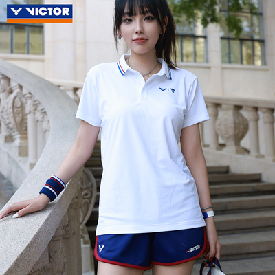 VICTOR威克多胜利羽毛球服俱乐部系列针织短袖POLO衫S-5504VBC