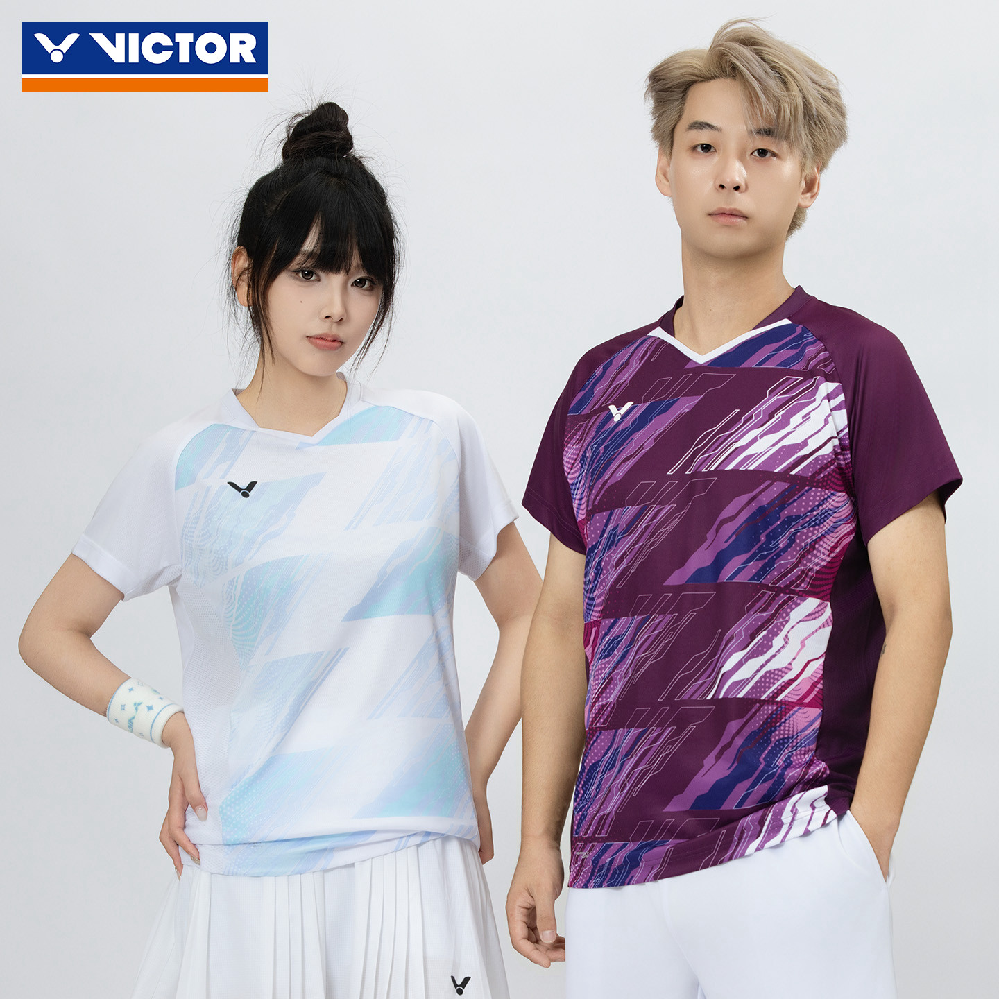 VICTOR胜利羽毛球服威克多男女款比赛系列针织运动短袖T恤T-