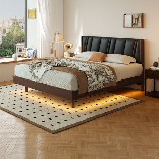 慕思官方旗舰店正品 实木床金檀木床卧室大床家用悬浮床双人床1米8